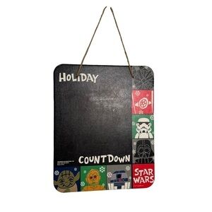 Greenbrier International Holiday Countdown Chalkboard Star Wars Door Hang